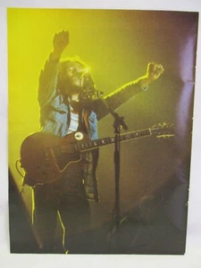 Bob Marley Color Magazine Photo Live On Stage Guitar 1983 Vintage Print Page - Picture 1 of 1