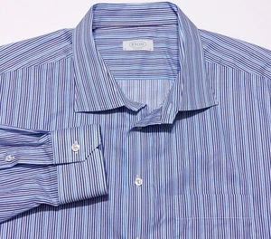 ETON klassisches Langarm Kleid Hemd mit Knöpfen blau gestreift 51 20 XXL 2XL - Bild 1 von 10