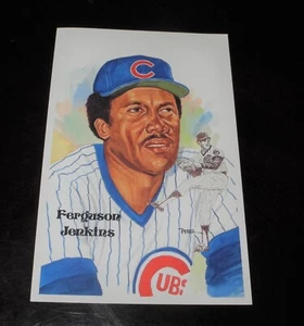 Vintage 1991 Perez Steele Baseball Postcard FERGUSON JENKINS Chicago Cubs #8043 - Picture 1 of 2