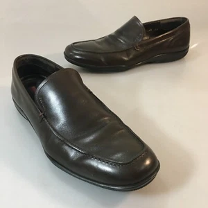 Mocasines sin cordones de cuero marrón Prada para hombre 9,5 1645 - Imagen 1 de 9