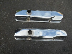 MOPAR 1962 1963 413 426 max wedge factory 4 bolt chrome valve covers MINTY - Picture 1 of 13