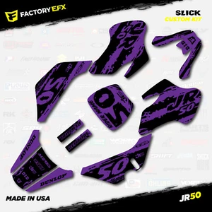 Black & Purple Slick Camo Racing Graphics kit Fits 00-06 Kawasaki JR50 JR 50 - Bild 1 von 5