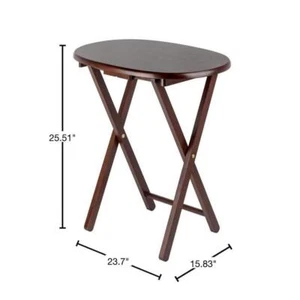 WINSOME WOOD End Table 23.7" W X 25.51" H, X-Shaped Base Solid Wood, 5-Piece - Picture 1 of 9