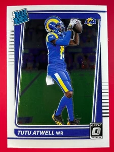 2021 Panini Donruss Optic Tutu Atwell #220 Rated Rookie RC Los Angeles RAMS - Picture 1 of 3
