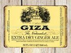 Giza Extra Dry Ginger Ale booze bar distiller decor metal tin sign wall decor