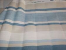 Laura Ashley Awning Seaspray Blue Striped Cotton Fabric Remnants, BN