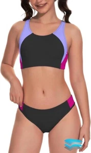 SOLY HUX Girls Color Block Underwire Bikini Sets Bathing Suits Two Piece Swim - Picture 1 of 8