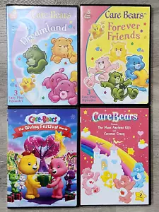 Care Bears 4 DVD Lot Dreamland, Forever Friends, Giving (Movie + 8 Episodes) - Foto 1 di 3