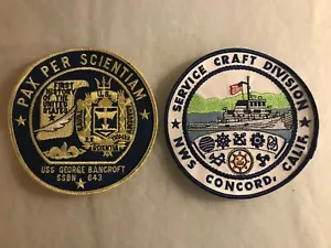CALIFORNIA - Concord - (Lot of 2) - Naval Academy / Service Craft Patches - Picture 1 of 2