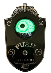 Halloween Gemmy Eyeball Doorbell Animated Animatronic Spooky Sound Haunted WORKS - Picture 1 of 6