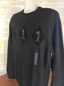Maglione da golf vintage Cypress Links da uomo Swinger Motion taglia media J66 - Foto 1 di 11