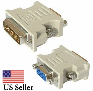 DVI-D auf VGA ADAPTER Computer Monitor CRT LCD Video Adapter DVI - US Verkäufer NEU - Bild 1 von 2
