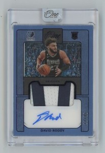 2022-23 Panini One and One RC Purple Prime Jersey Auto David Roddy 11/35 PRJ-DRO