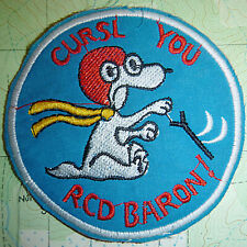 CURSE YOU RED BARON - Patch d'erreur Snoopy - US AIR FORCE - Guerre du Vietnam - M.743