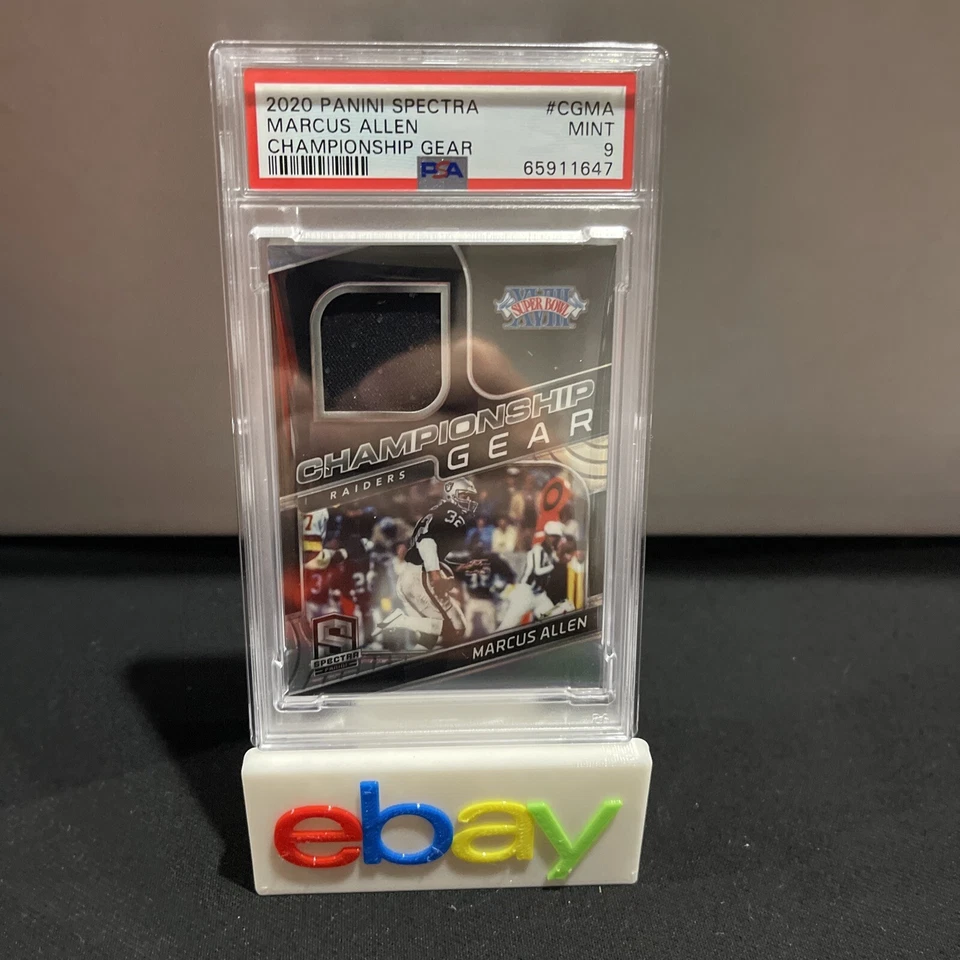 2020 Panini Spectra Championship Gear #CGMA Marcus Allen PSA 9 Serial #36/75  - Image 1 of 4