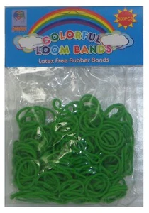 Coloridas bandas de telar mezclan 300 bandas con clips - verde - Imagen 1 de 1