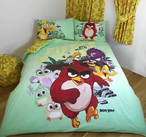 Double Bed Angry Birds Fierce Flock Reversible Duvet Cover Set Official - Picture 1 of 1