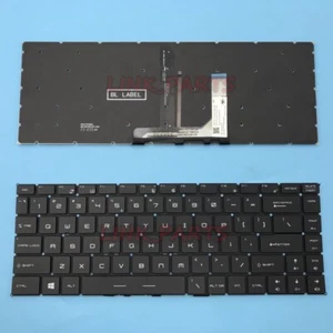 English Keyboard For MSI PS63 MS-16S1 PS63 Modern 8RD 8SC 8M 8RC Black Backlit - Afbeelding 1 van 3