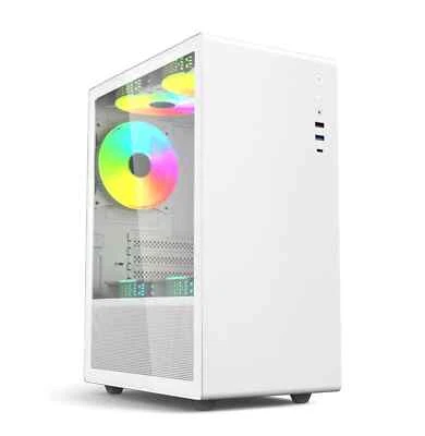 Zenith White RGB Gaming PC Intel i5 16GB RAM NVIDIA Graphics 240SSD 2TB HDD - Image 1 of 4