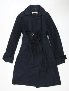 Whistles Women's Black Trench Coat Size 8 - Picture 1 of 12