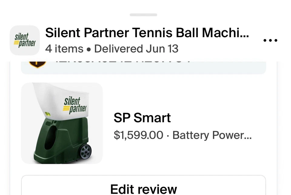 Silent Partner SP Entrenador de Tenis Inteligente Máquina de Pelota Sistema de Entrenamiento de Tenis Foto 1 de 2