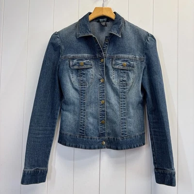 Chaqueta vaquera de colección Moda International para mujer años 90 Y2K manga abullonada talla S indie chic Foto 1 de 4