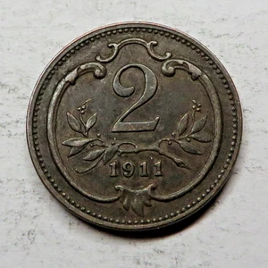 Austria 2 Heller 1911 bronzo KM#2801 - Foto 1 di 2