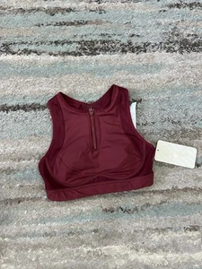 Fabletics Sports Bra Blare Zip Front High Impact Rust Womens XS - New With Tags - Picture 1 of 2