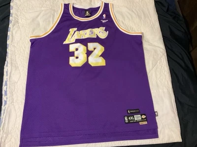 Camiseta para hombre Reebok Hardwood Classics NBA LA Lakers Magic Johnson #32 4XL +2 Foto 1 de 4