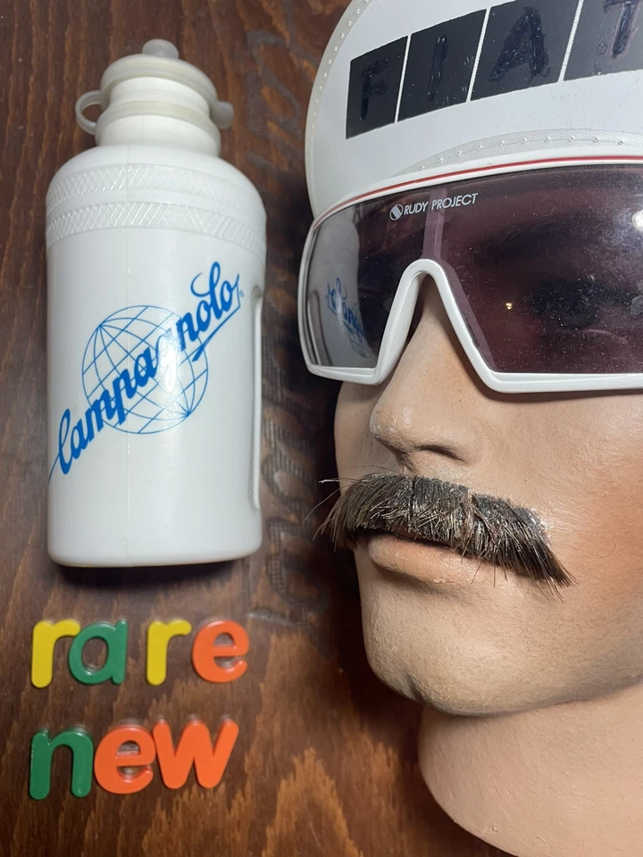 Botella de agua vintage NOS T.A Campagnolo Globe Logo blanco azul RARA Foto 1 de 4