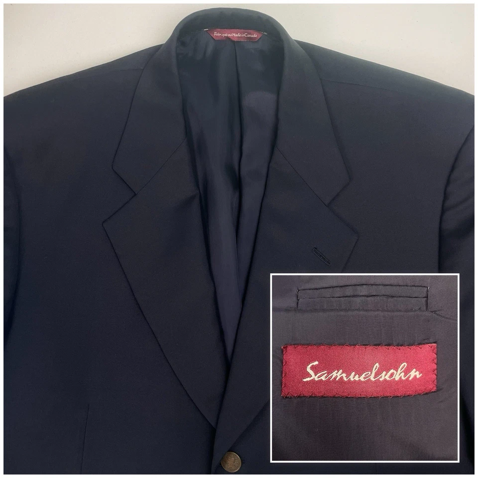 Samuelsohn Blazer спортивная куртка 42R мужской 3 кнопки супер 110s хирургов манжеты VGUC - Изображение 1 из 4