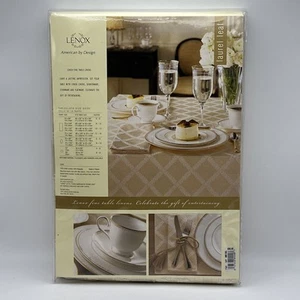 NEW Lenox Laurel Leaf 70" x 86” Rectangle Ivory Tablecloth Fine Table Linen - Picture 1 of 15