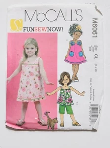 McCall's Sewing Pattern M6061 Girls Top Dress Pants Size 6 7 8 Uncut 2010 - Picture 1 of 5