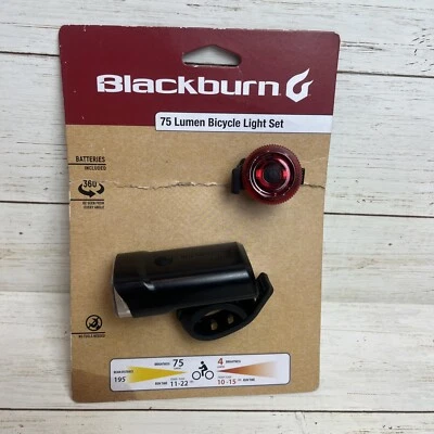 Blackburn Black Dayblazer Waterproof 75 Lumens Front & Rear Bicycle Light Set - Image 1 of 4