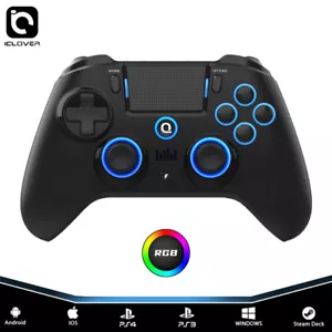 QRD Spark N5 Wireless Controller für Sony PS4 PS3 PC IOS Android Hall Effect LED - Bild 1 von 10