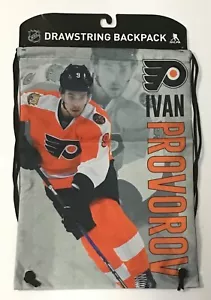 Ivan Provorov Philadelphia Flyers NHL  / Back Sack Backpack Cinch Bag Drawstring - Picture 1 of 4