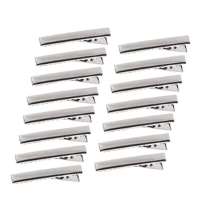 Silver Metal Alligator Hair Clips Pins 100 Pcs Flat Top with Teeth for Hairdress - Picture 1 of 6