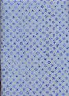 Mooshka à points bleus fleurs sur tissu de courtepointe sarcelle - cour