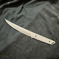 DIY Trailing Point Knife Blank Fixed Blade Hunting Army 440C Steel Semi-Finished