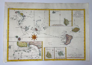 TONGA FRIENDLY ISLANDS ILES DES AMIS 1780 RIGOBERT BONNE ANTIQUE MAP  - Picture 1 of 6