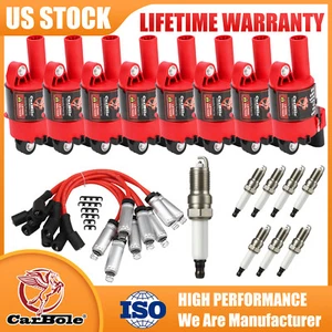 8xIgnition Coil D514A & Spark Plug & Wire For GMC Chevy Silverado 1500 2007-2016 - Picture 1 of 12