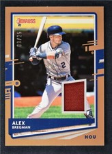 2020 Donruss Donruss Materials Gold #DM-AL Alex Bregman 9/25 - Houston Astros