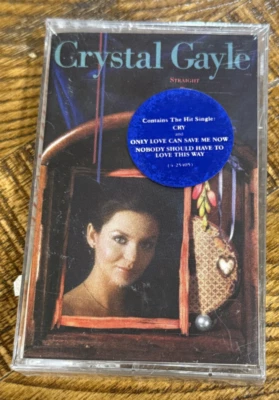 CRYSTAL GAYLE Straight to the Heart Audio Music Cassette Tape 1986 Sealed  - Image 1 of 3