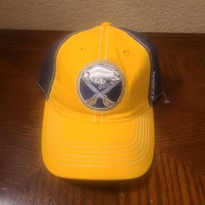 Buffalo Sabres Hat Reebok Yellow Slouch Adjustable Sportswear Hockey - Picture 1 of 10