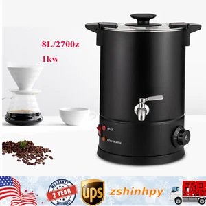 8L Commercial Coffee Urn Machine Maker Large Office Dispenser Brewer Hot Water - Picture 1 of 14