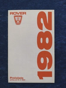 Leyland Rover 2600S Vanden Plas Preisliste 4.1982 - Picture 1 of 3