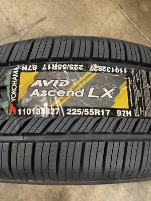 4 New 225 55 17 Yokohama Avid Ascend LX Tires - Image 1 of 4