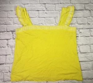 Neu mit Etikett St Johns Bay Damengröße XXL gelb Tanktop Bluse Rüschen - Bild 1 von 6