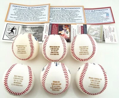 (6) 3000 Hit Club Signed Baseball -Signed & Engrave Release Set #22 of 24 ~#6795 - Image 1 of 4