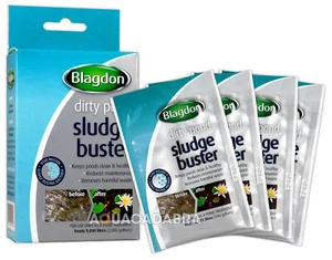 BLAGDON POND SLUDGE BUSTER X 4 SACHETS GARDEN FISH DIRTY POND INTERPET - Picture 1 of 4